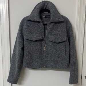 Zara Women's Charcoal Utility Jacket